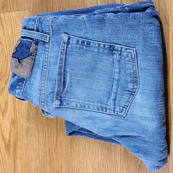 MOSSIMO 30x29 VINTAGE FADED DISTRESSED DENIM BLUE MENS TOTAL FLEX JEANS - Picture 8 of 8